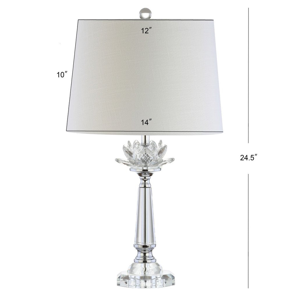 25" Clear Novelty Table Lamp LED With Drum Shade