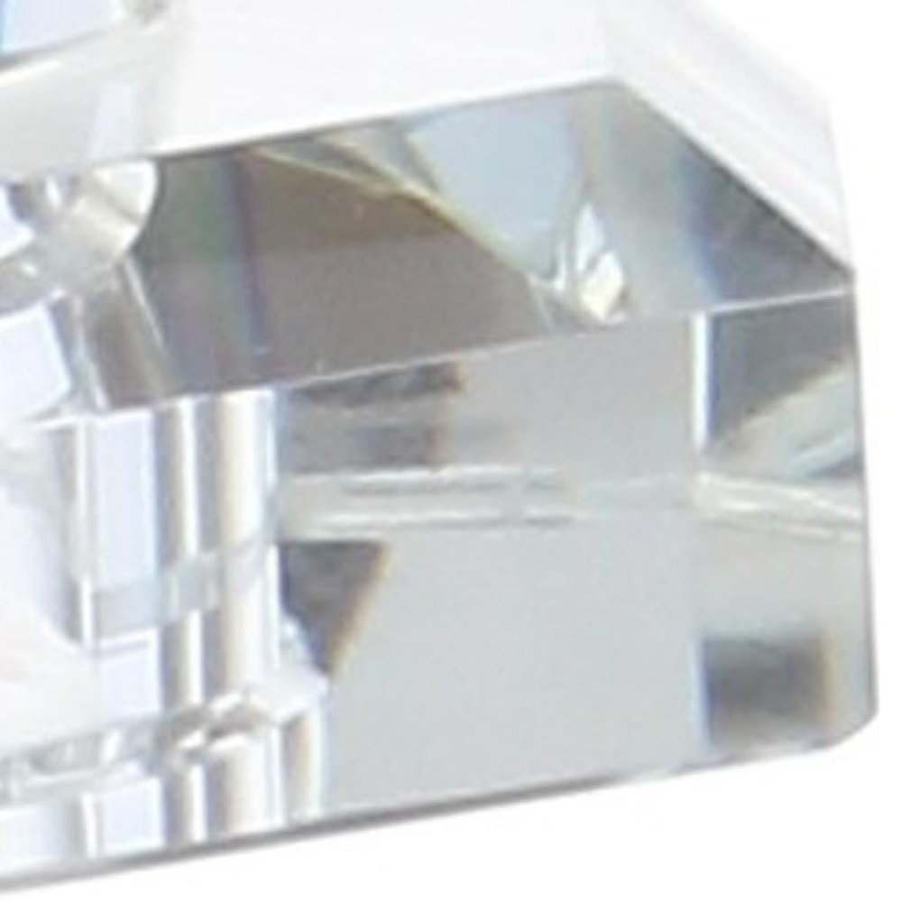 25" Clear Novelty Table Lamp LED With Drum Shade