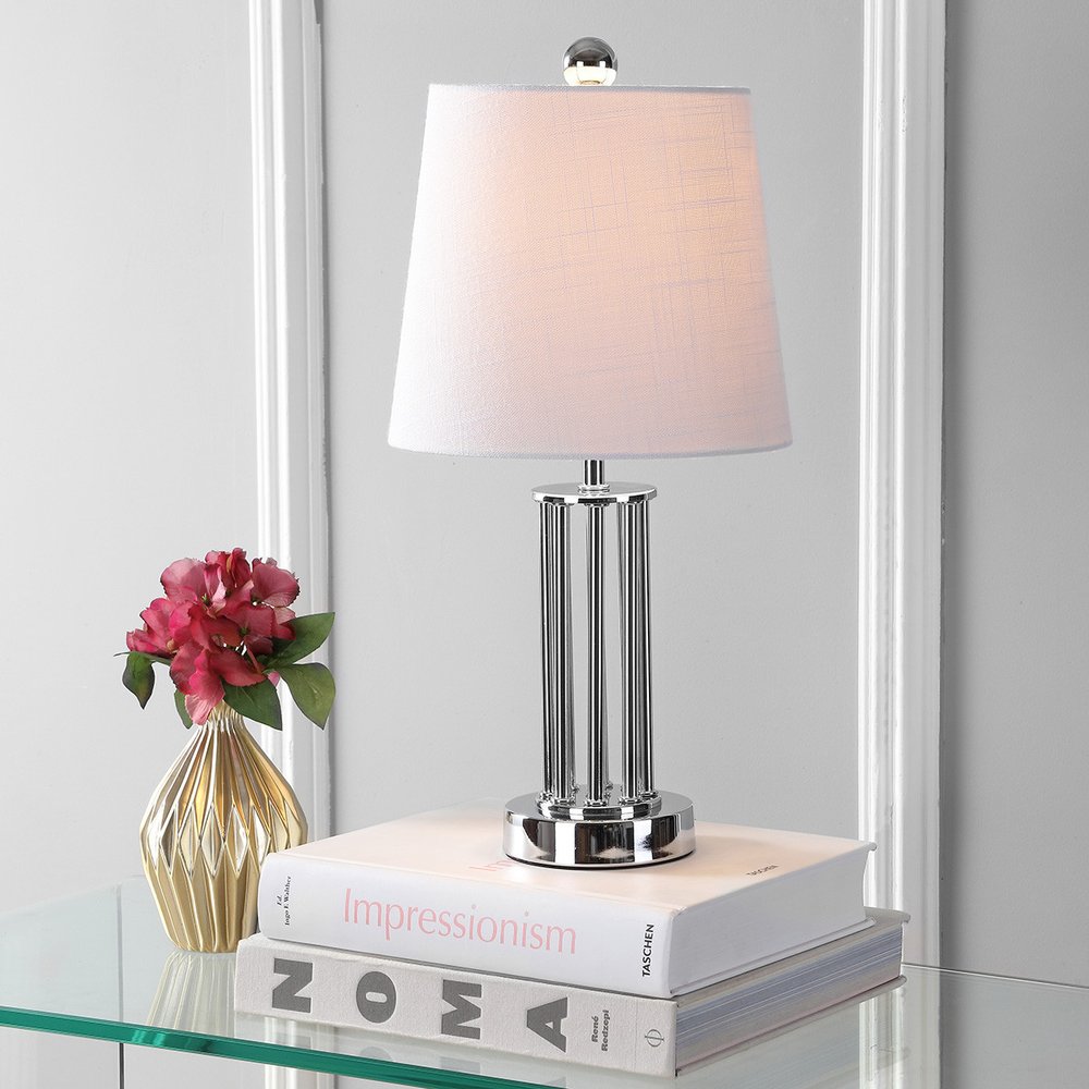18" Silver Novelty Desk Lamp LED With Empire Shade