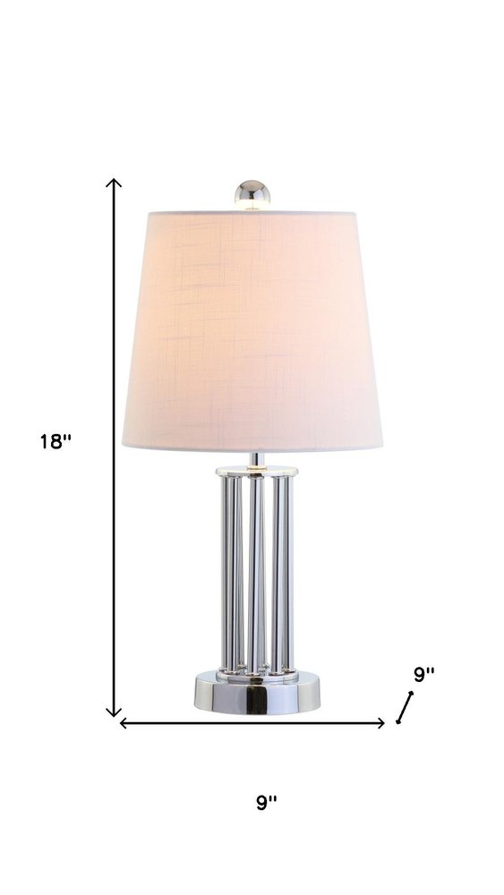 18" Silver Novelty Desk Lamp LED With Empire Shade