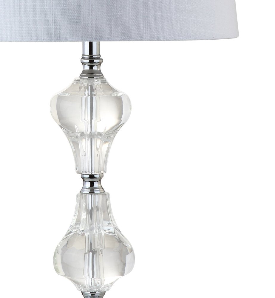26" Silver Novelty Table Lamp LED With Empire Shade
