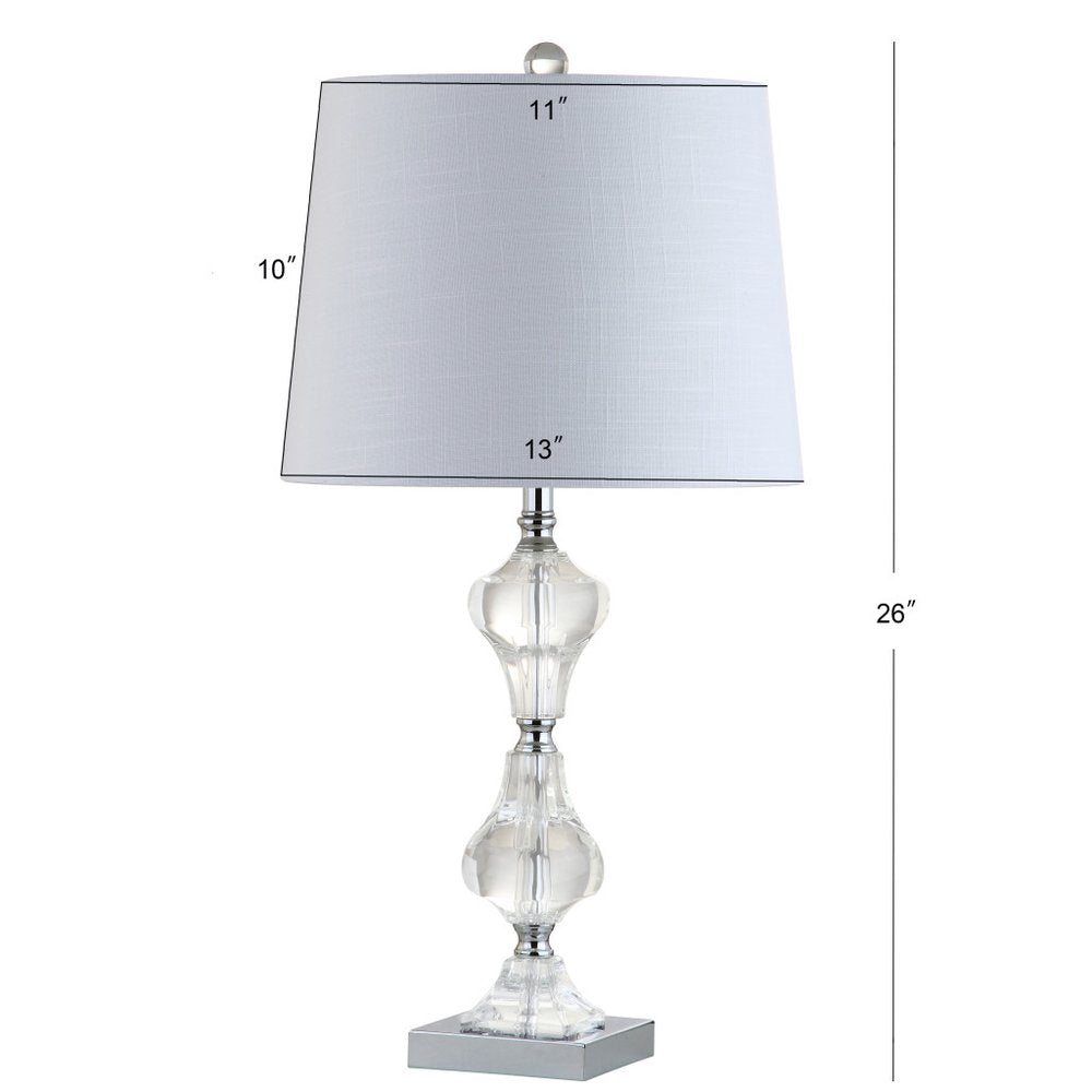 26" Silver Novelty Table Lamp LED With Empire Shade
