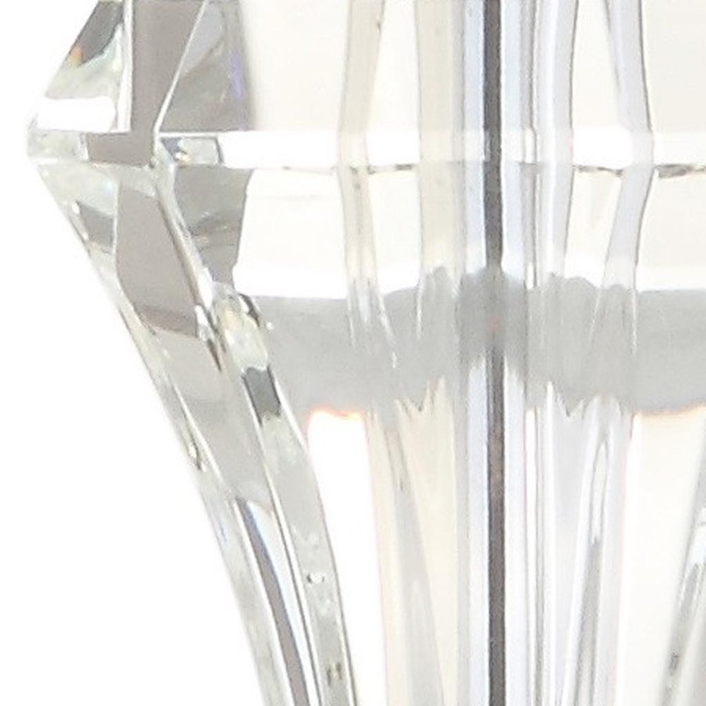 25" Silver Novelty Table Lamp LED With Empire Shade