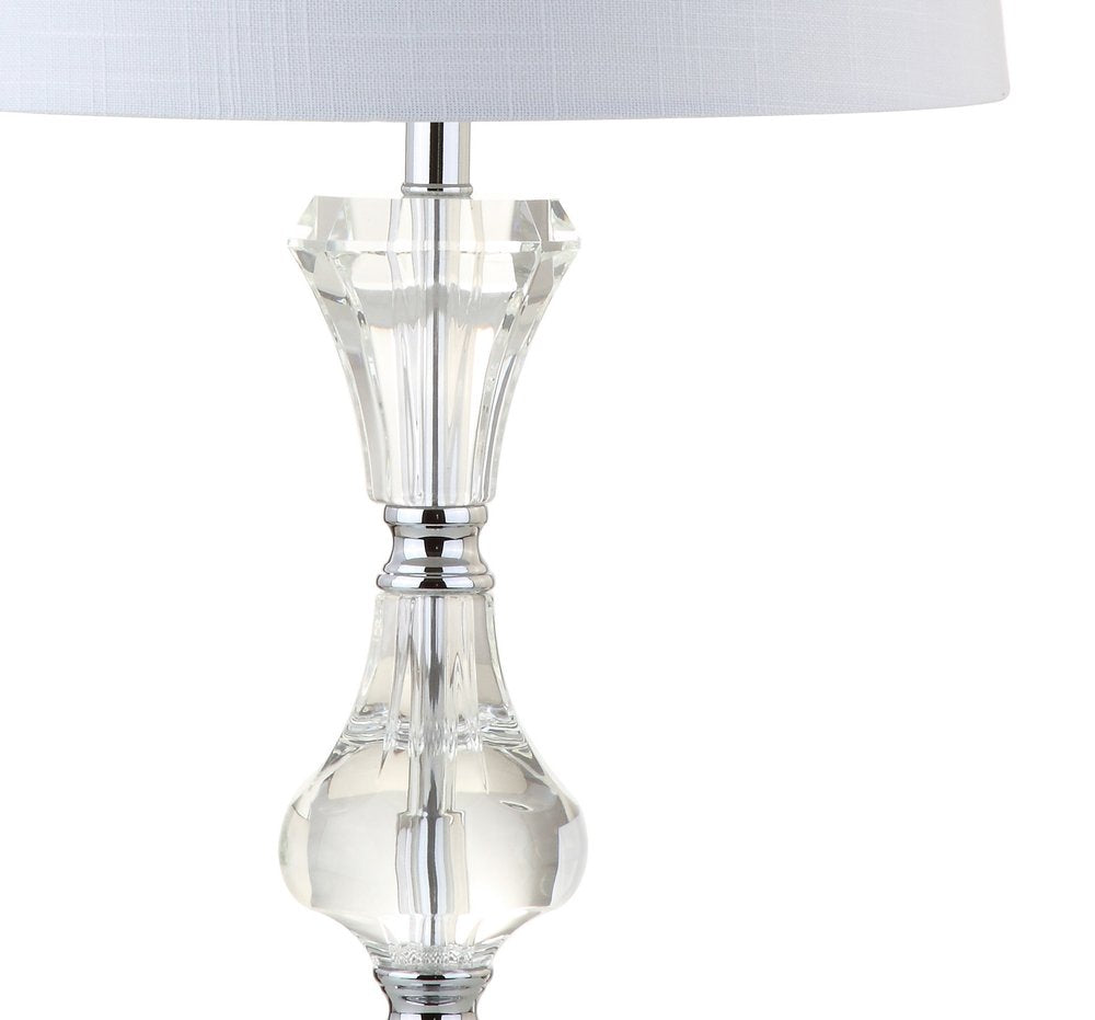 25" Silver Novelty Table Lamp LED With Empire Shade