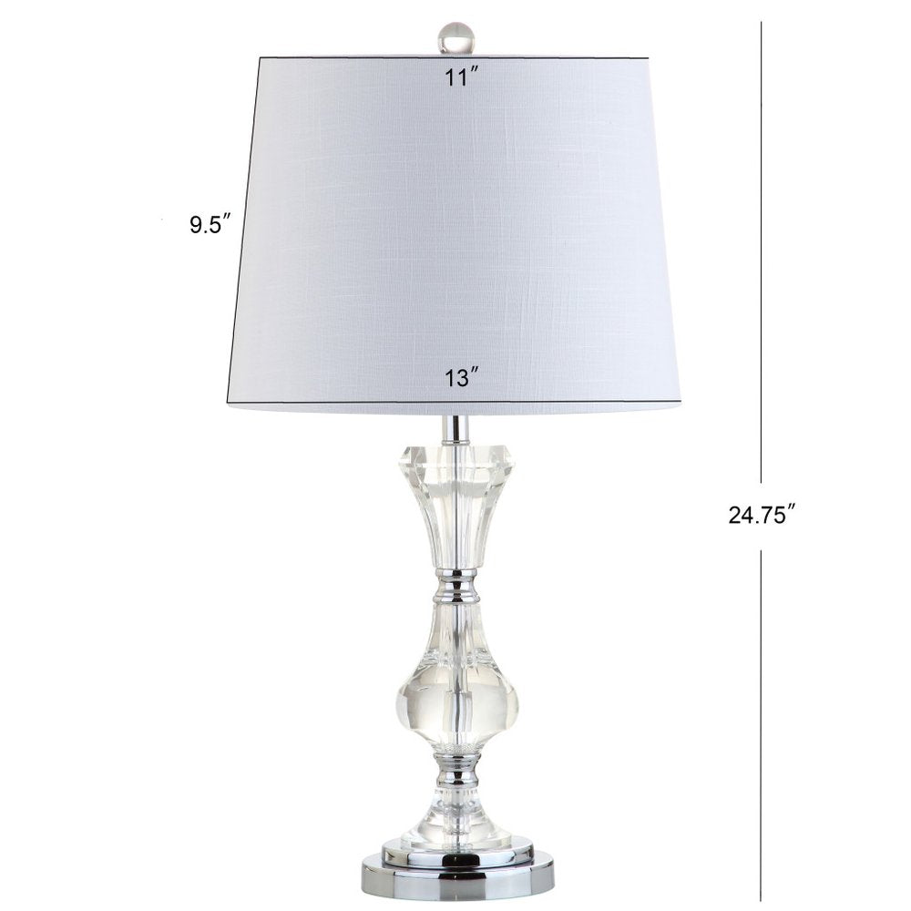 25" Silver Novelty Table Lamp LED With Empire Shade