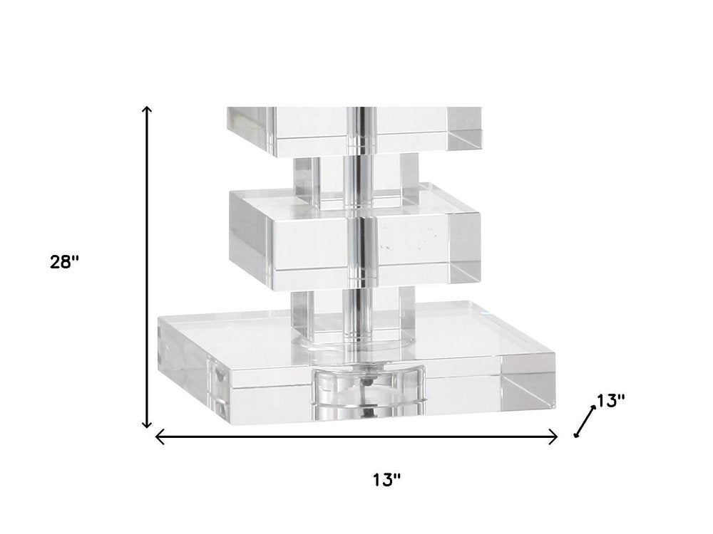 28" Clear Novelty Table Lamp LED With Shade