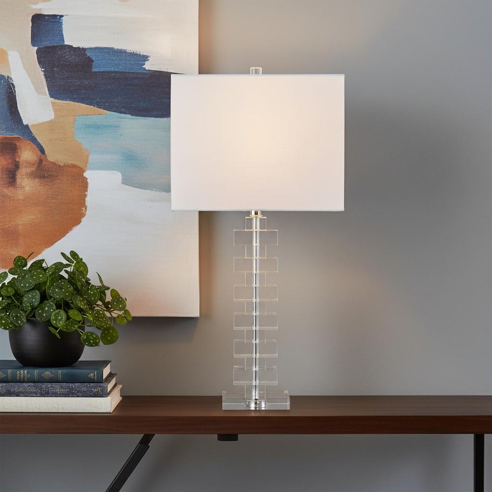 28" Clear Novelty Table Lamp LED With Shade
