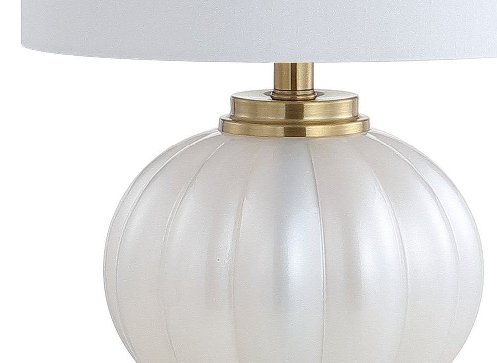 18" Clear Novelty Table Lamp LED With Drum Shade