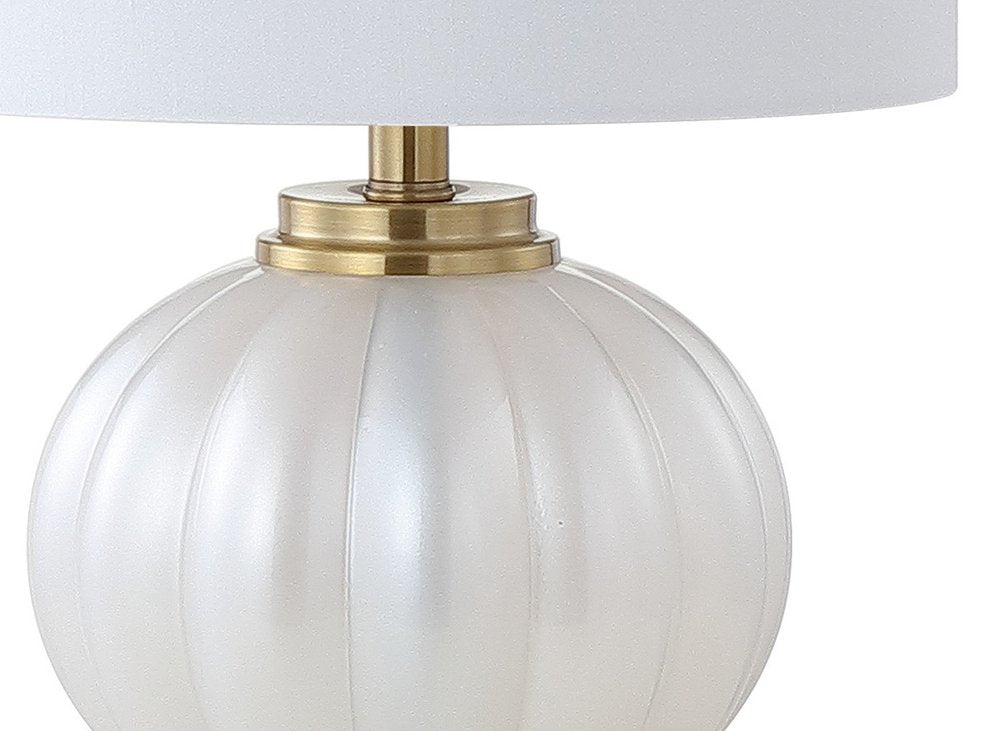 18" Clear Novelty Table Lamp LED With Drum Shade