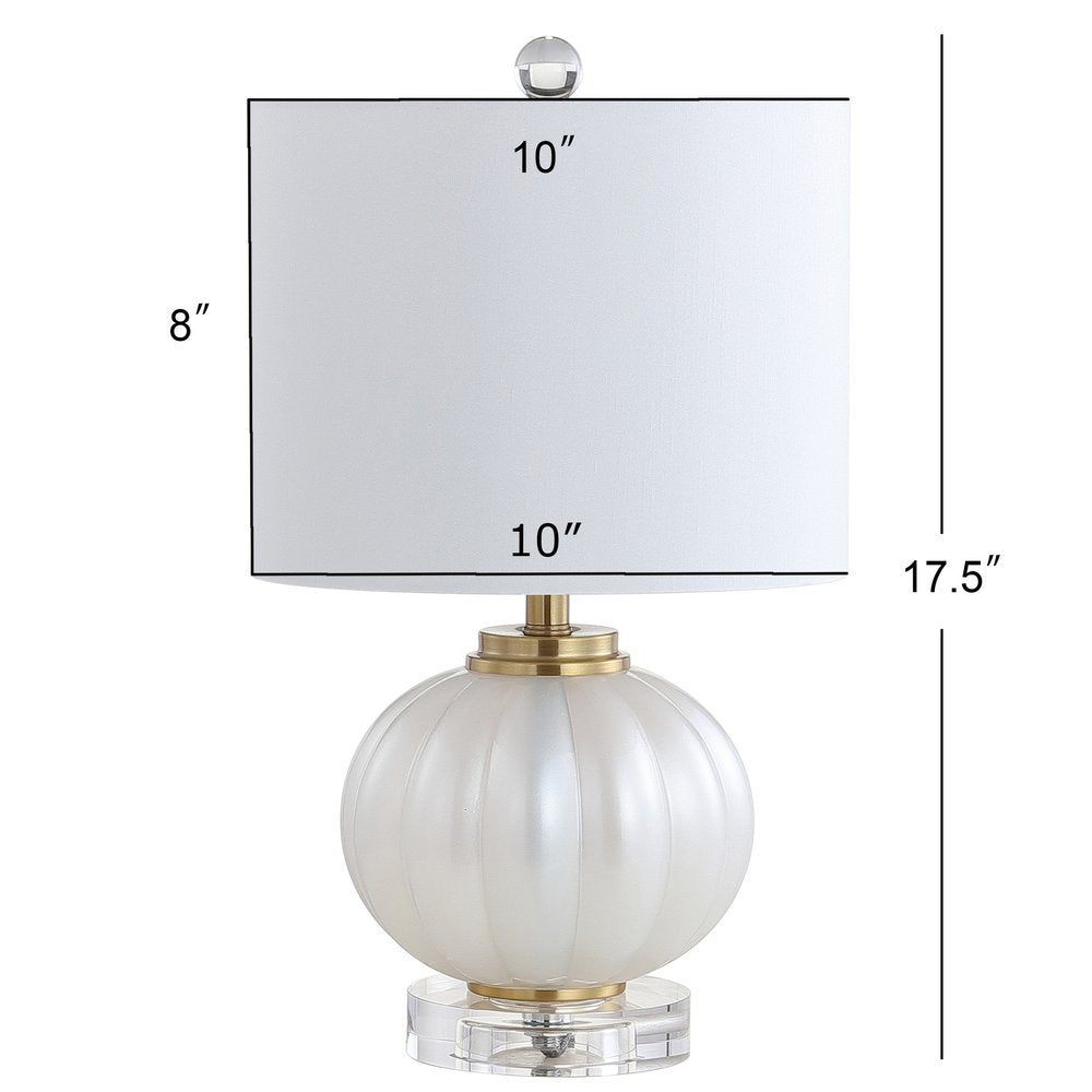 18" Clear Novelty Table Lamp LED With Drum Shade