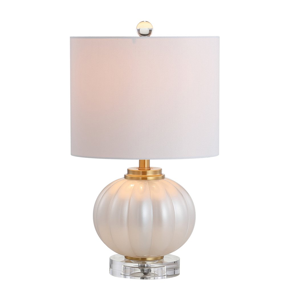 18" Clear Novelty Table Lamp LED With Drum Shade