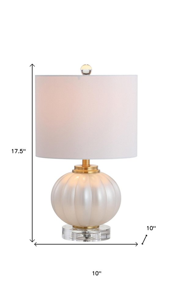 18" Clear Novelty Table Lamp LED With Drum Shade