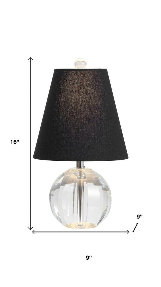 16" Clear Novelty Table Lamp LED With Empire Shade