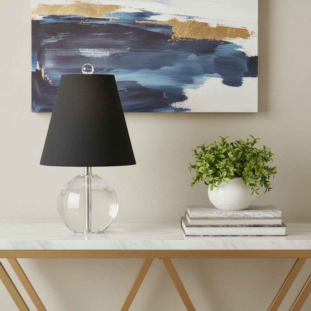 16" Clear Novelty Table Lamp LED With Empire Shade