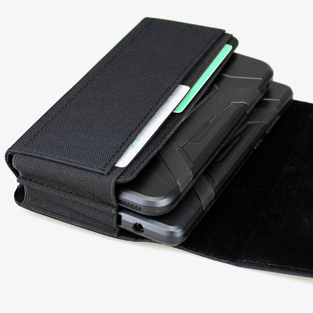 aubaddy Dual Phone Holster Pouch Case for 2 Phones, Double Decker Belt Clip Case for All iPhone (16 15 14 13 12 11) Pro Max/Plus, Samsung Galaxy (S23 S22 S21 S20) Ultra/Plus/Fe (Large)