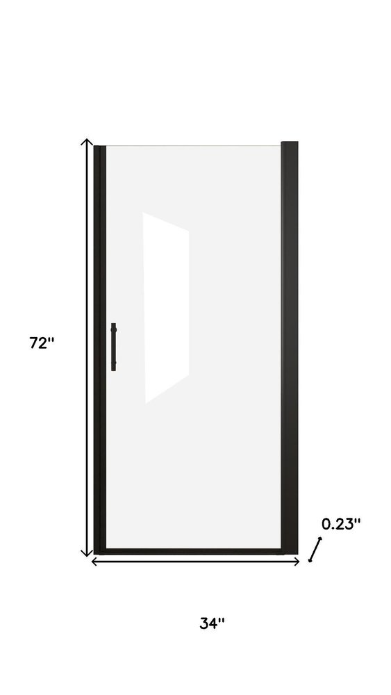 72" X 34" Aluminum and Tempered Glass Shower Door