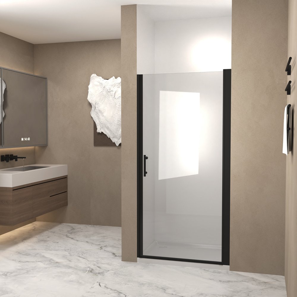 72" X 24" Aluminum and Tempered Glass Shower Door