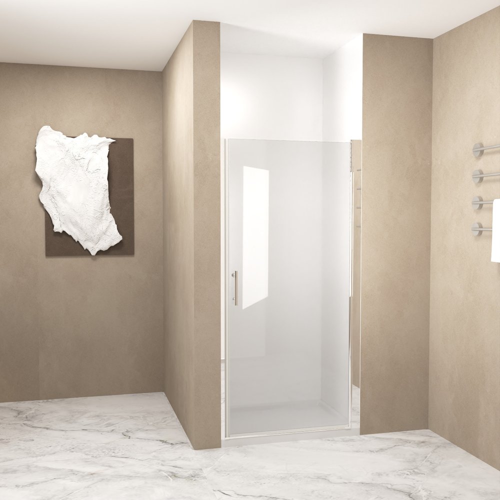 72" X 24" Aluminum and Tempered Glass Shower Door