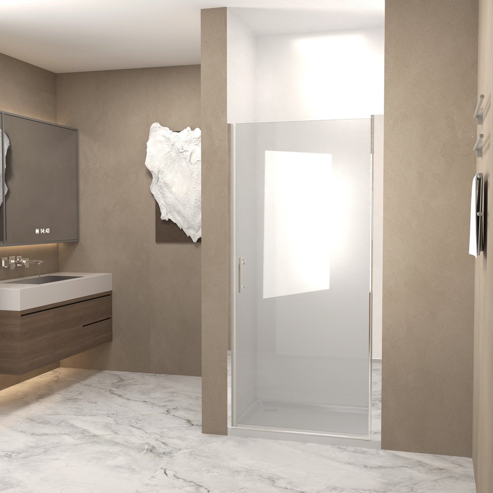 72" X 32" Aluminum and Tempered Glass Shower Door