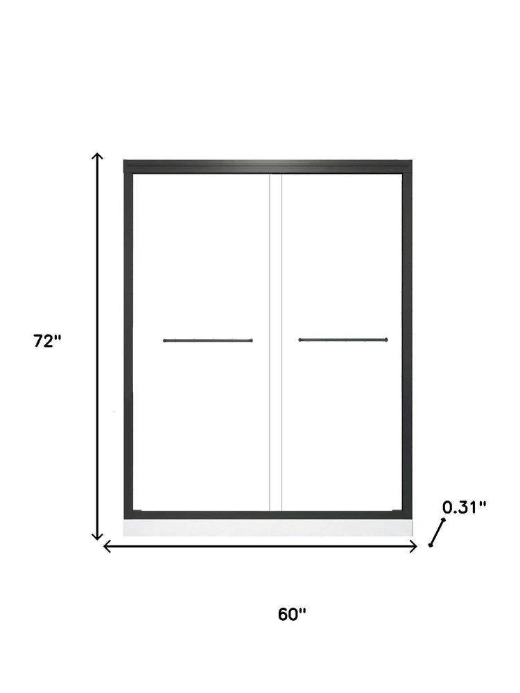 Set Of Two Tempered Glass Shower Doors