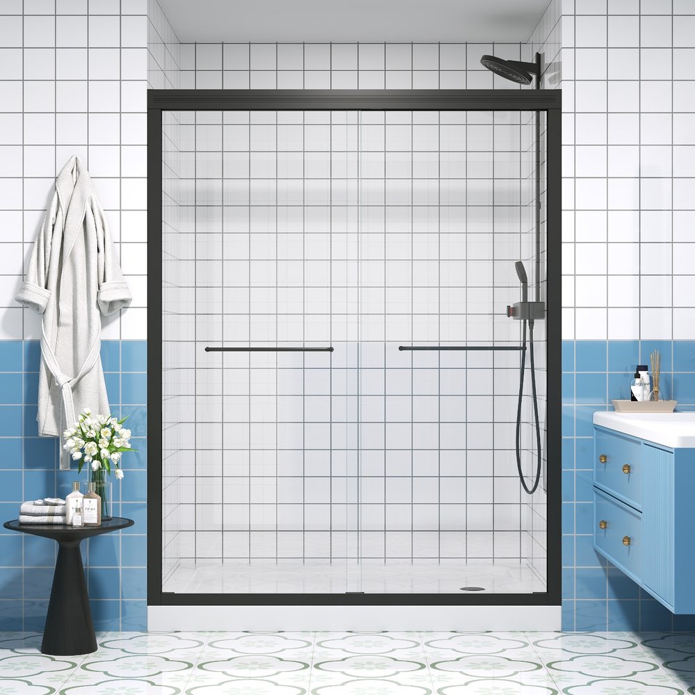 Set Of Two Tempered Glass Shower Doors