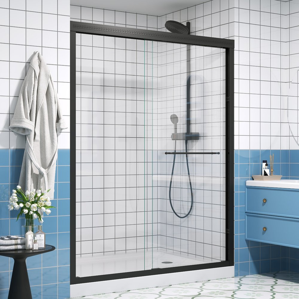 Set Of Two Tempered Glass Shower Doors
