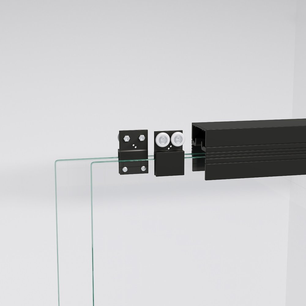 Set Of Two Tempered Glass Shower Doors