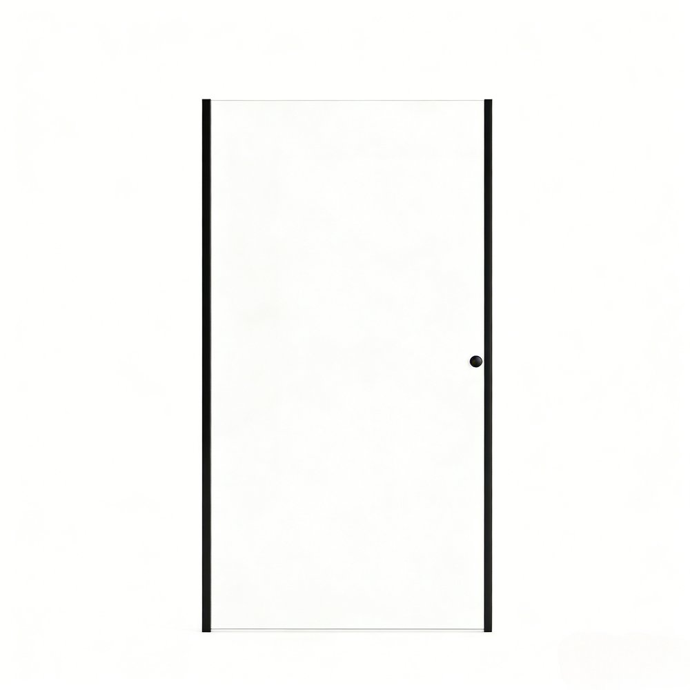 Set Of Two Aluminum and Tempered Glass Shower Doors