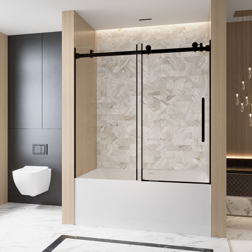 Set Of Two Tempered Glass Shower Doors