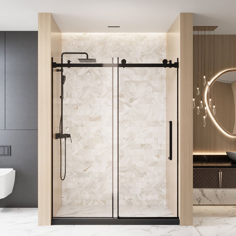 Set Of Two Tempered Glass Shower Doors