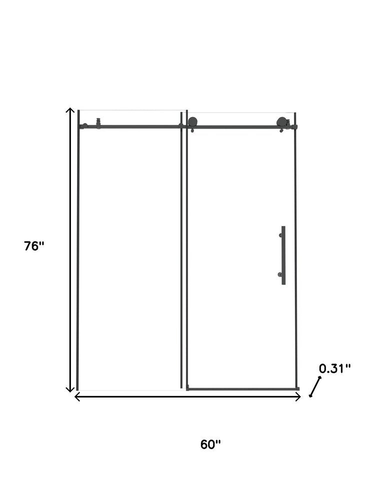 Set Of Two Tempered Glass Shower Doors