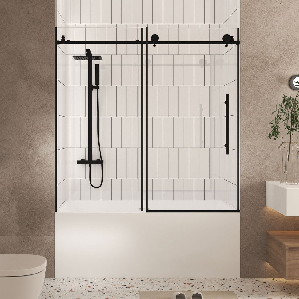 Set Of Two Tempered Glass Shower Doors