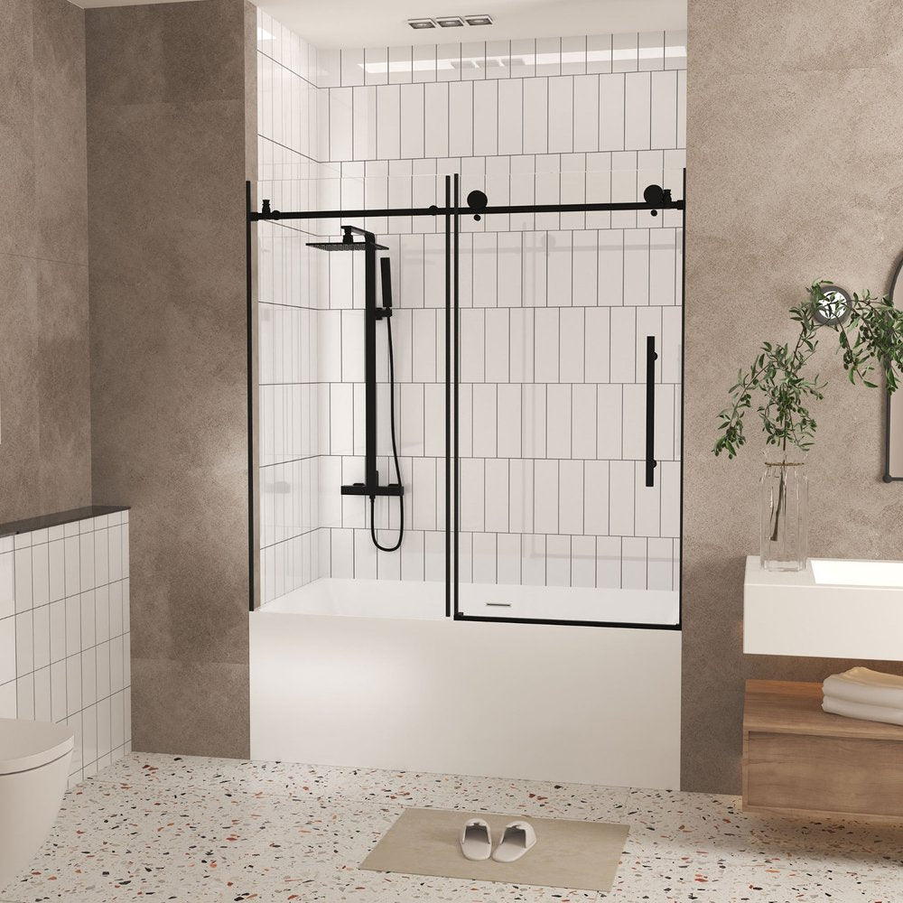 Set Of Two Tempered Glass Shower Doors