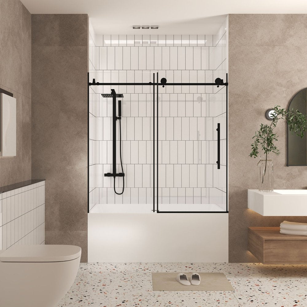 Set Of Two Tempered Glass Shower Doors