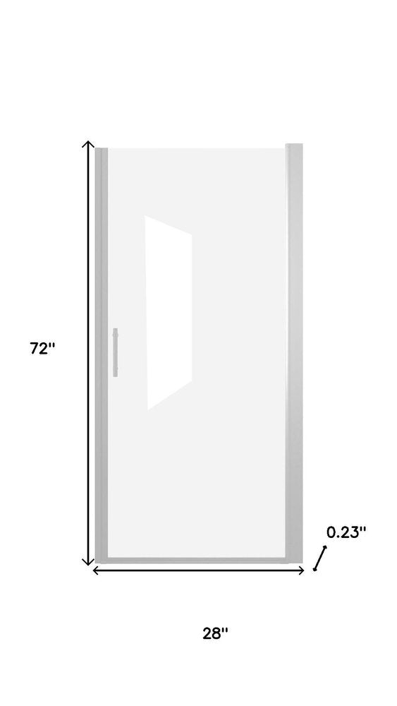 Set Of Two Aluminum and Tempered Glass Shower Doors