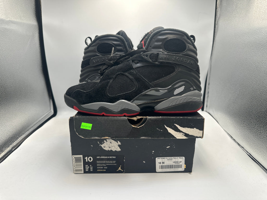 PRE OWNED Air Jordan Retro 8 "Black Cement”