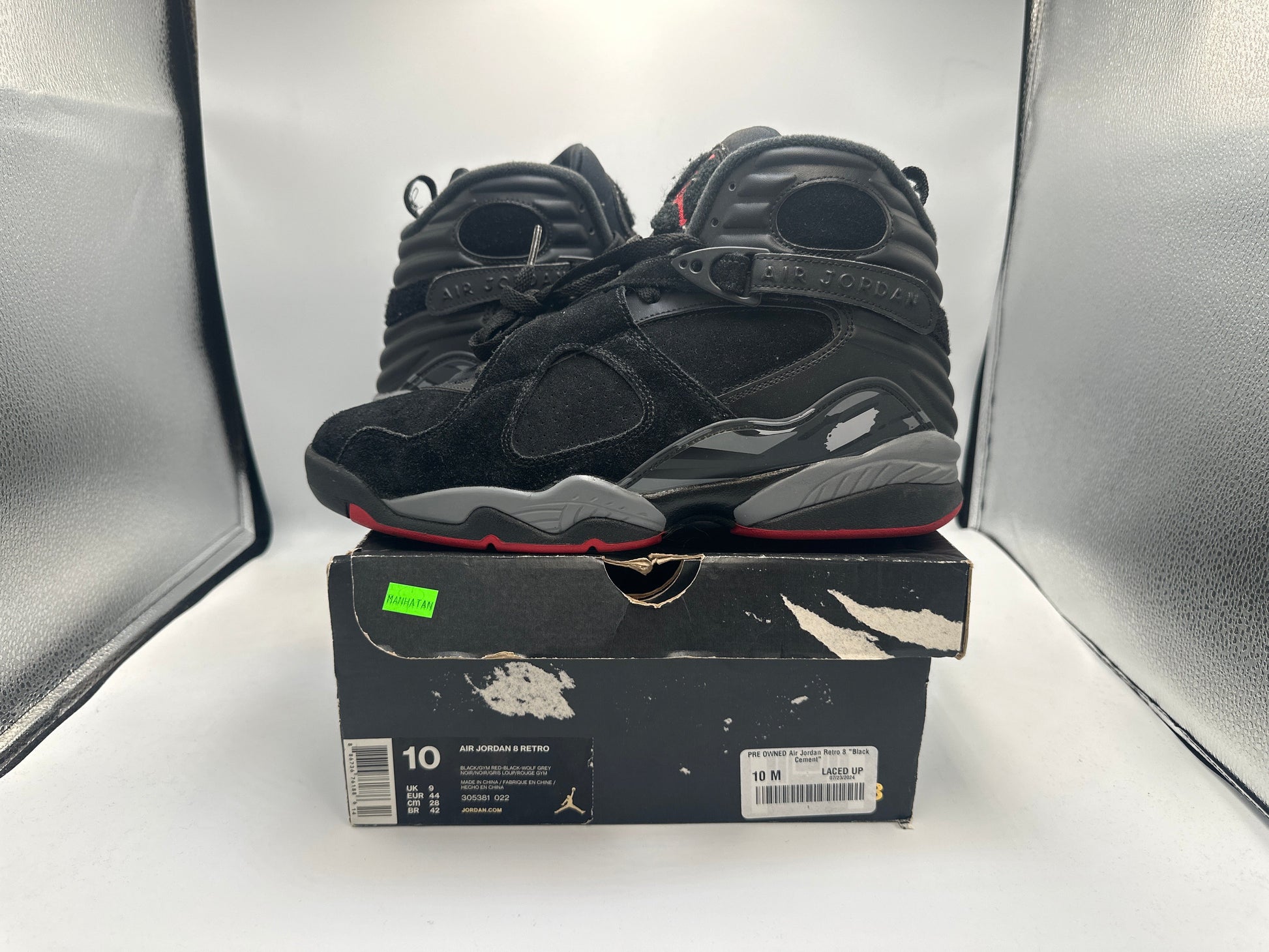 PRE OWNED Air Jordan Retro 8 "Black Cement”