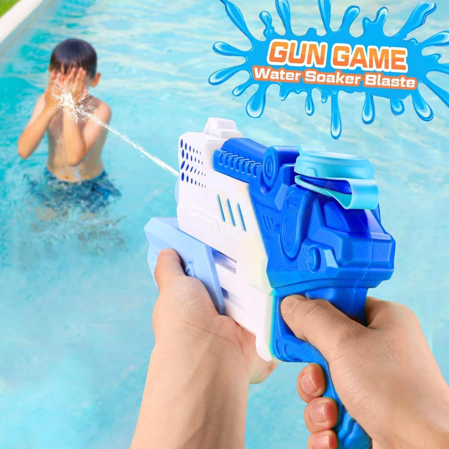 4 Pack Water Soakers for Kids Adults - Super Squirt Water Toy Long Range Water Shooter