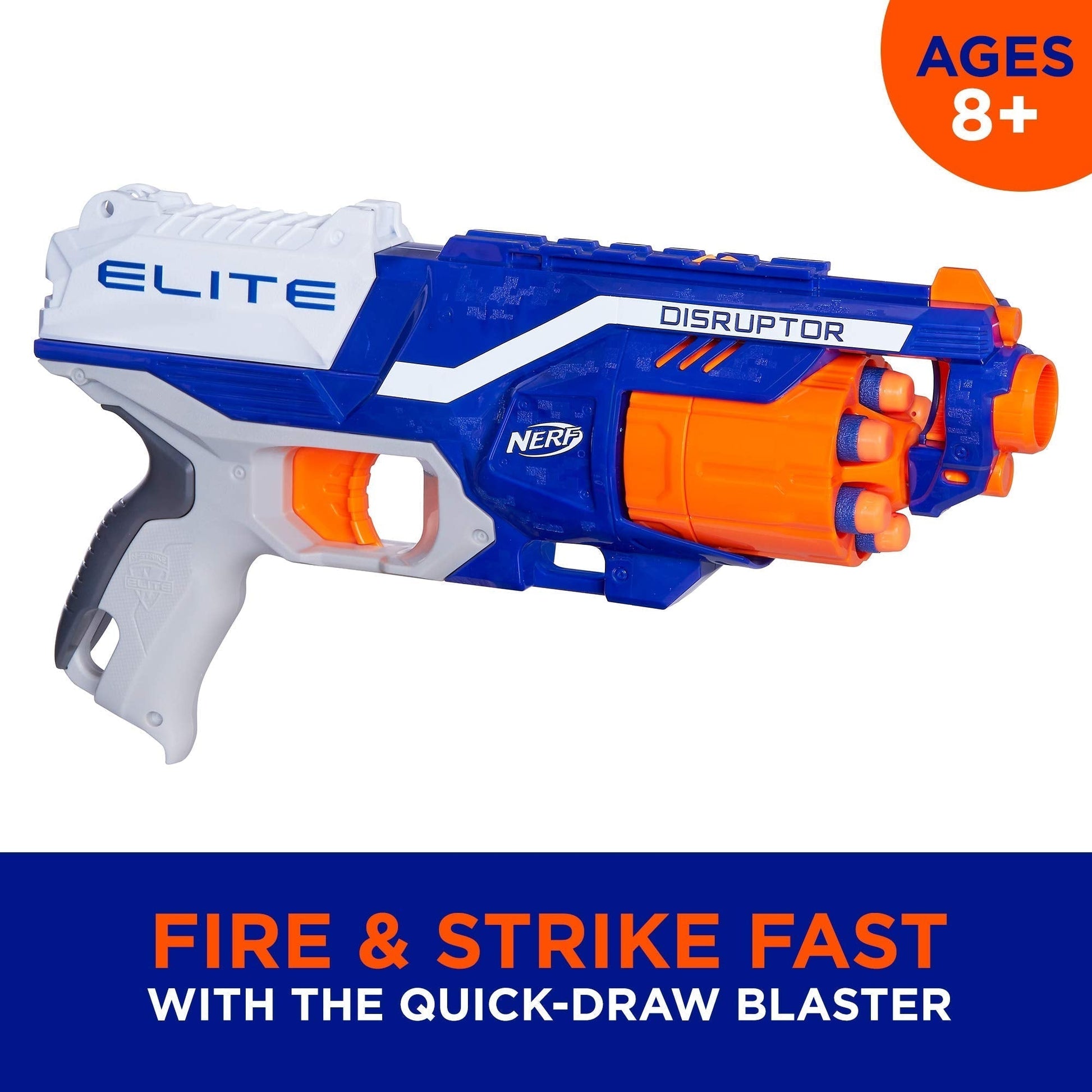 Nerf Disruptor Elite Dart Blaster with 6 Official Nerf Elite Darts