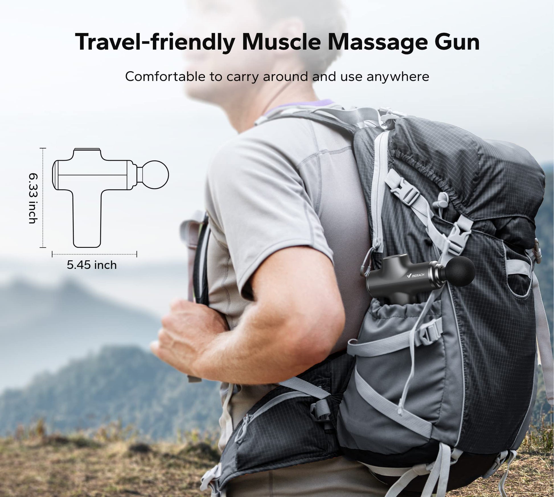 NOT WORKING - PARTS ONLY - MERACH Mini Massage Gun, Percussion Muscle Massager