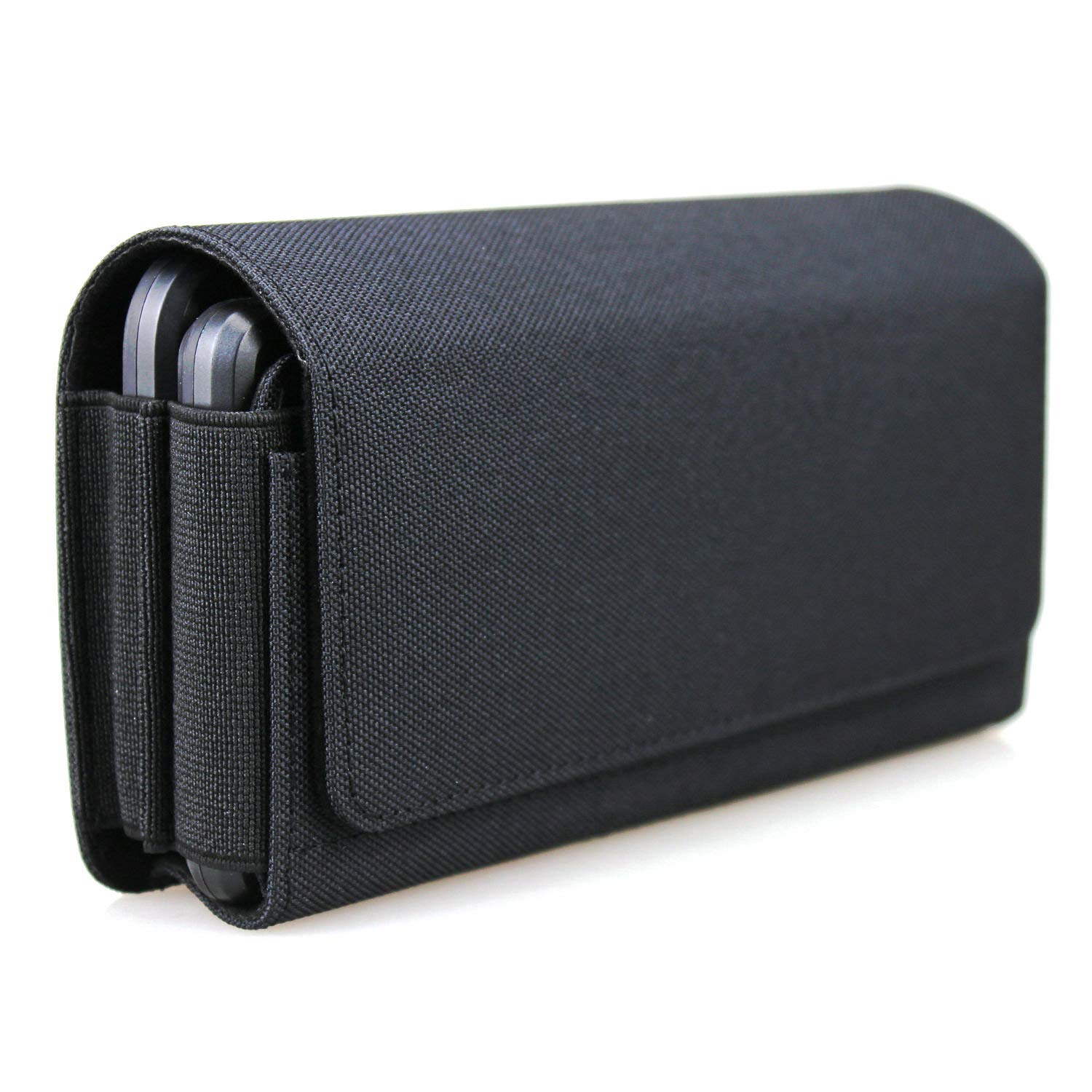 aubaddy Dual Phone Holster Pouch Case for 2 Phones, Double Decker Belt Clip Case for All iPhone (16 15 14 13 12 11) Pro Max/Plus, Samsung Galaxy (S23 S22 S21 S20) Ultra/Plus/Fe (Large)