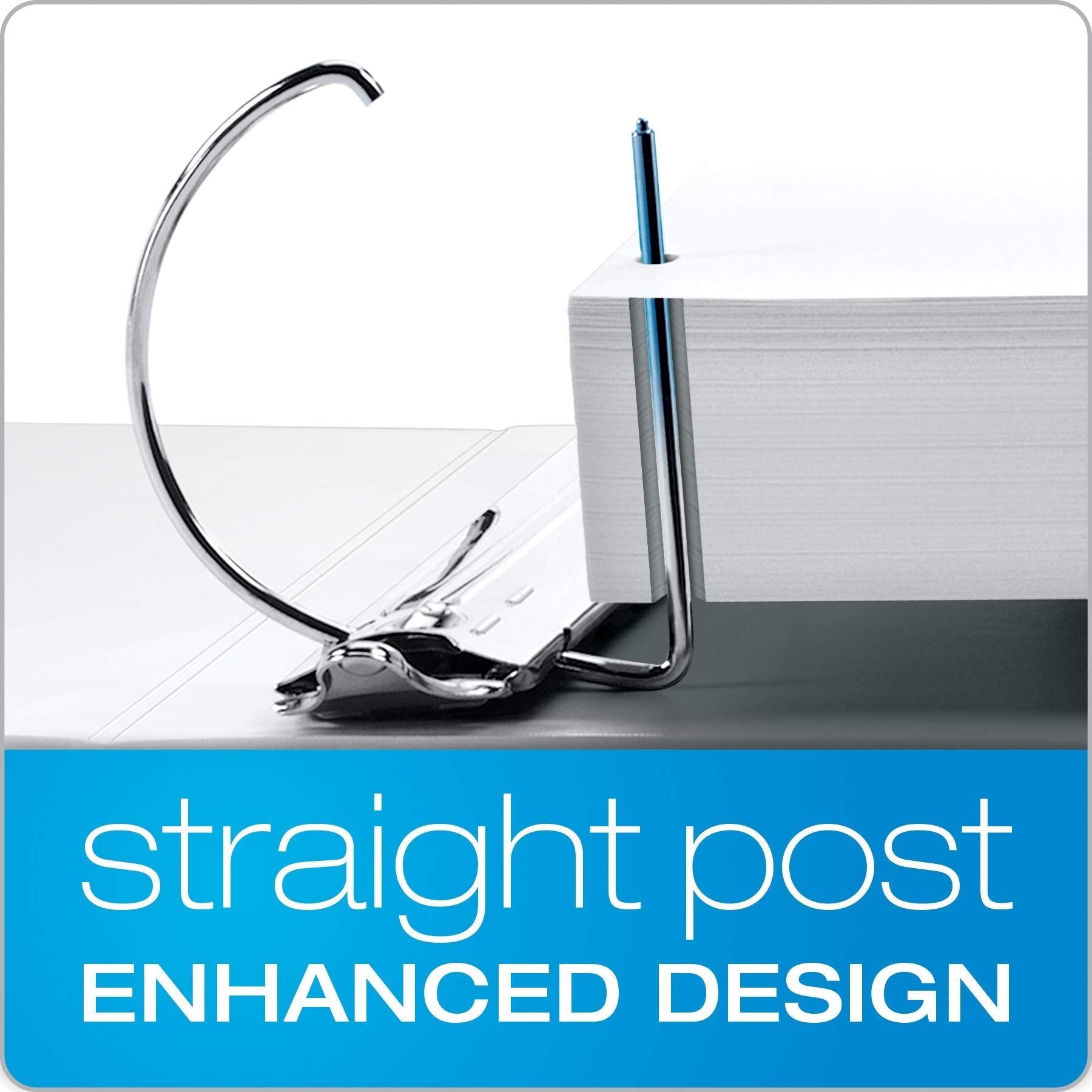 5-Pack - 2" D-Ring Binder, 425 Sheet Capacity, ClearVue Cover, White (49120)