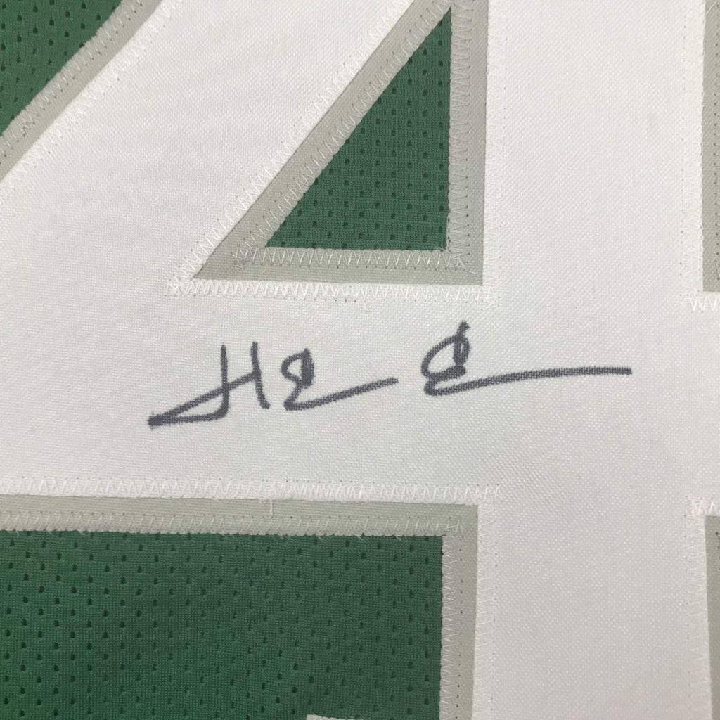 Autographed/Signed Herman Herm Edwards Philadelphia Green Football Jersey JSA COA