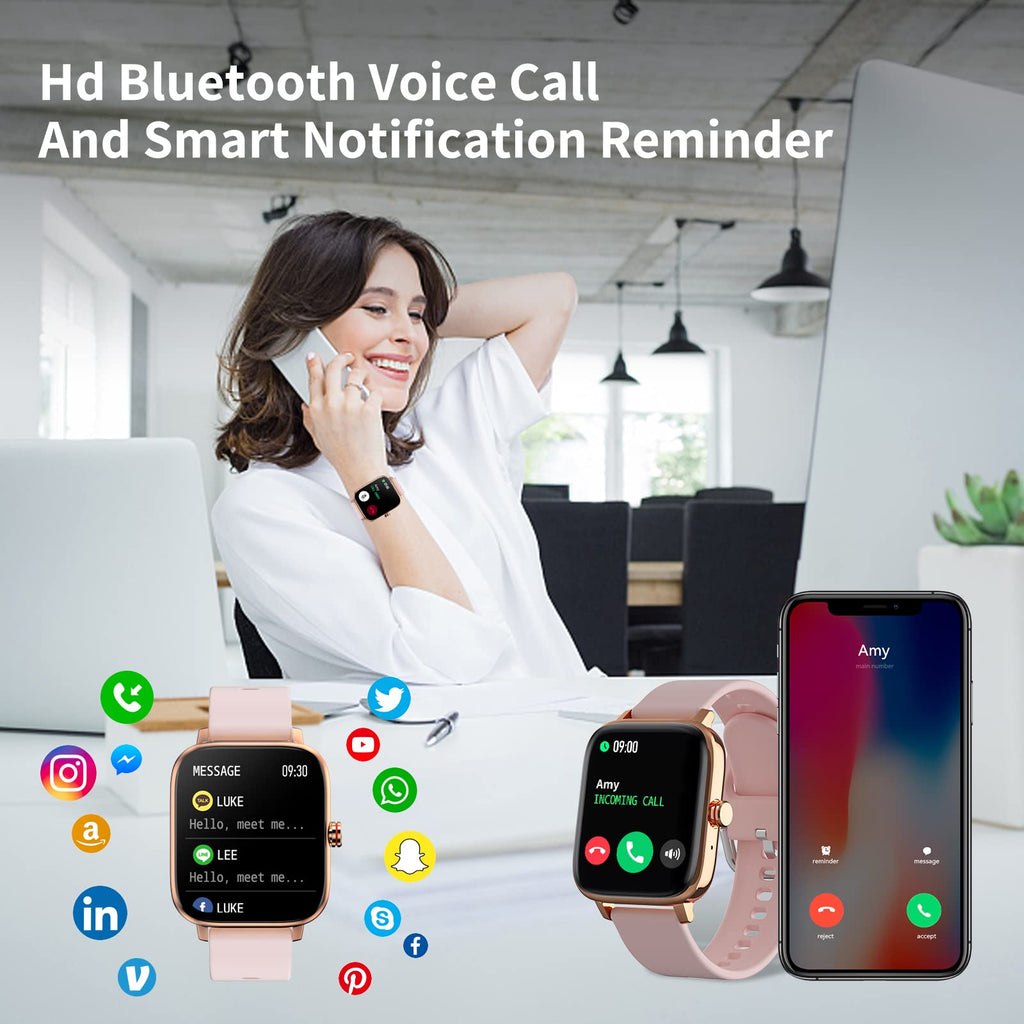 Smart Watch for Android & iOS, 1.7'' screen, Pedometer/Calories/Health/Sleep