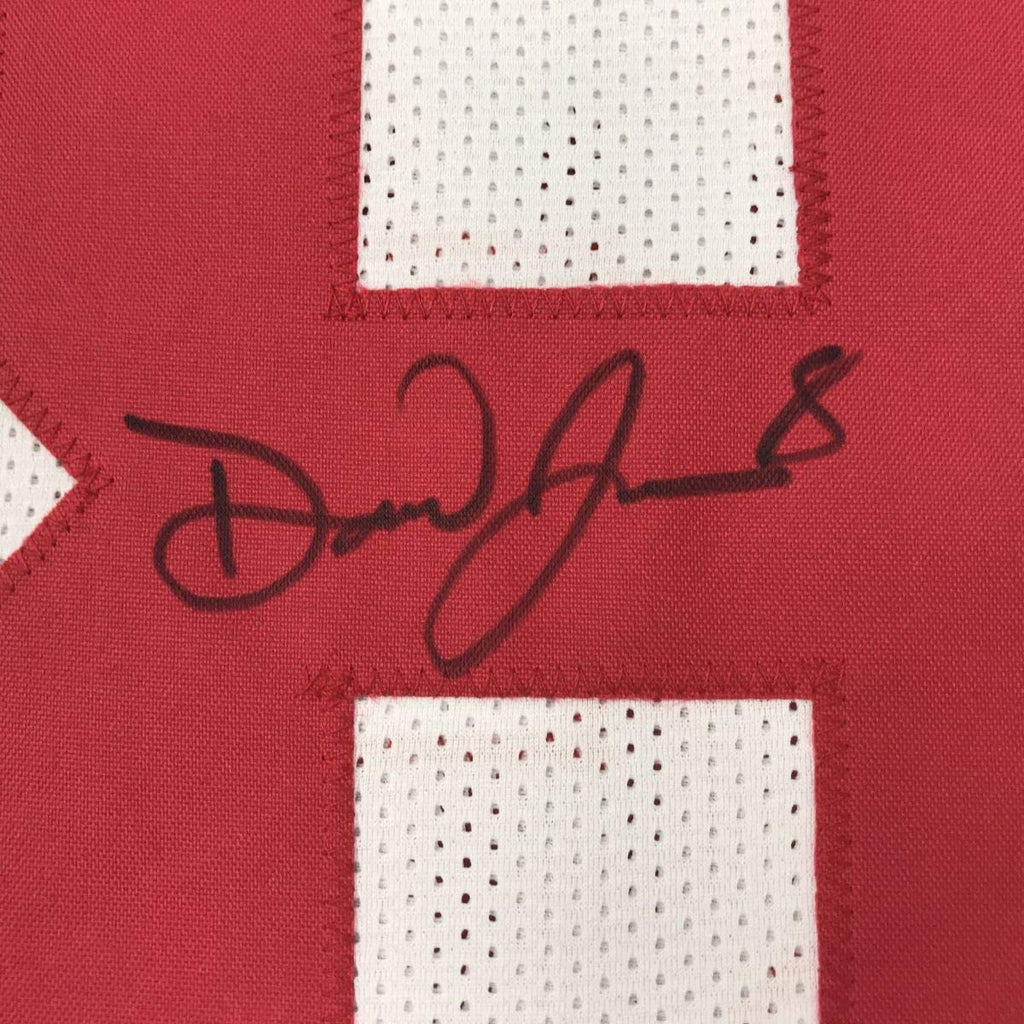 Autographed/Signed Daniel Jones New York White Football Jersey Beckett BAS COA