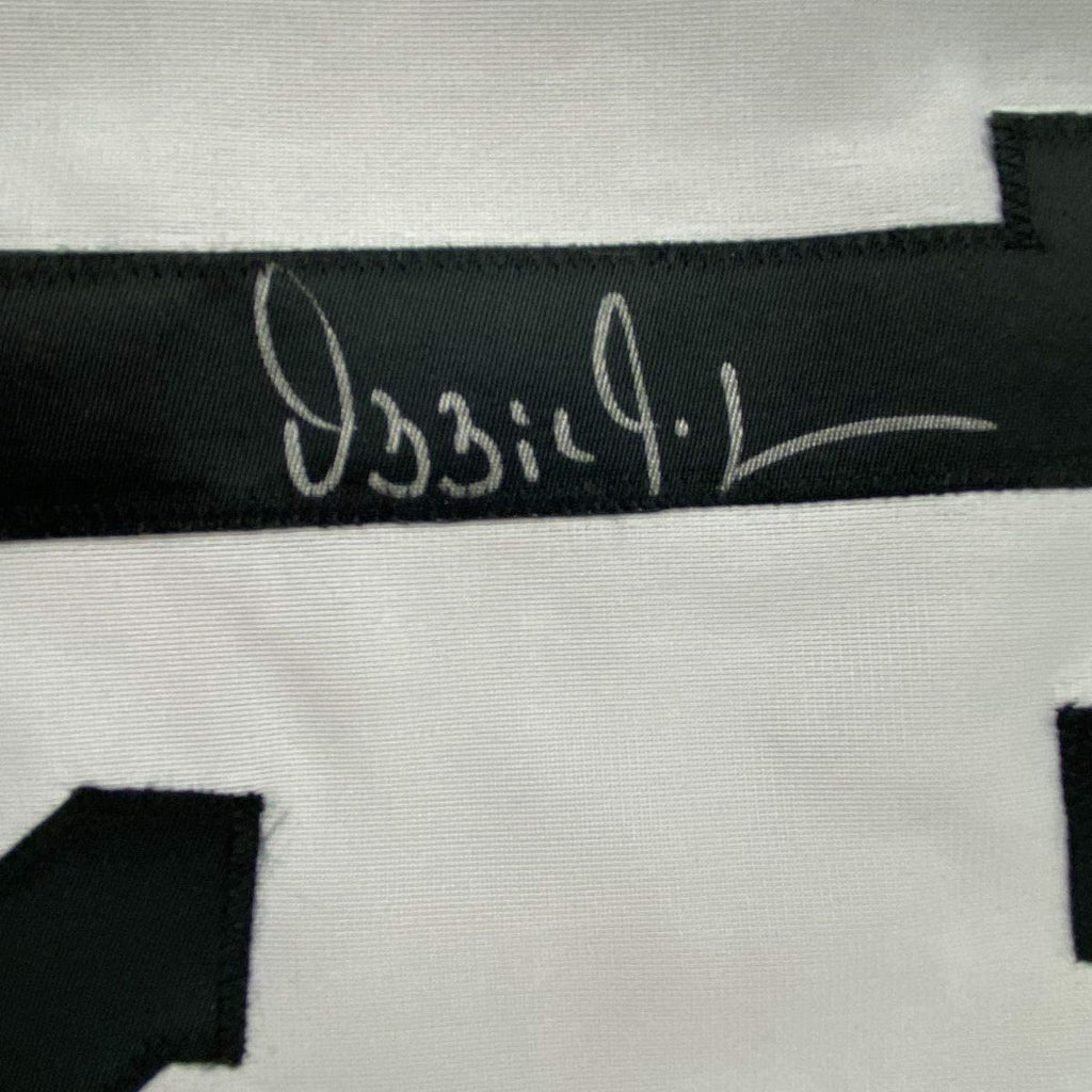 Autographed/Signed Ozzie Guillen Chicago Retro White Baseball Jersey JSA COA