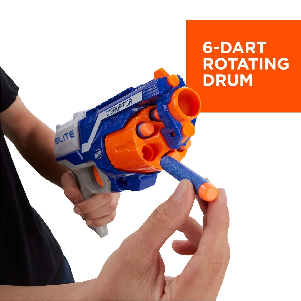 Nerf Disruptor Elite Dart Blaster with 6 Official Nerf Elite Darts