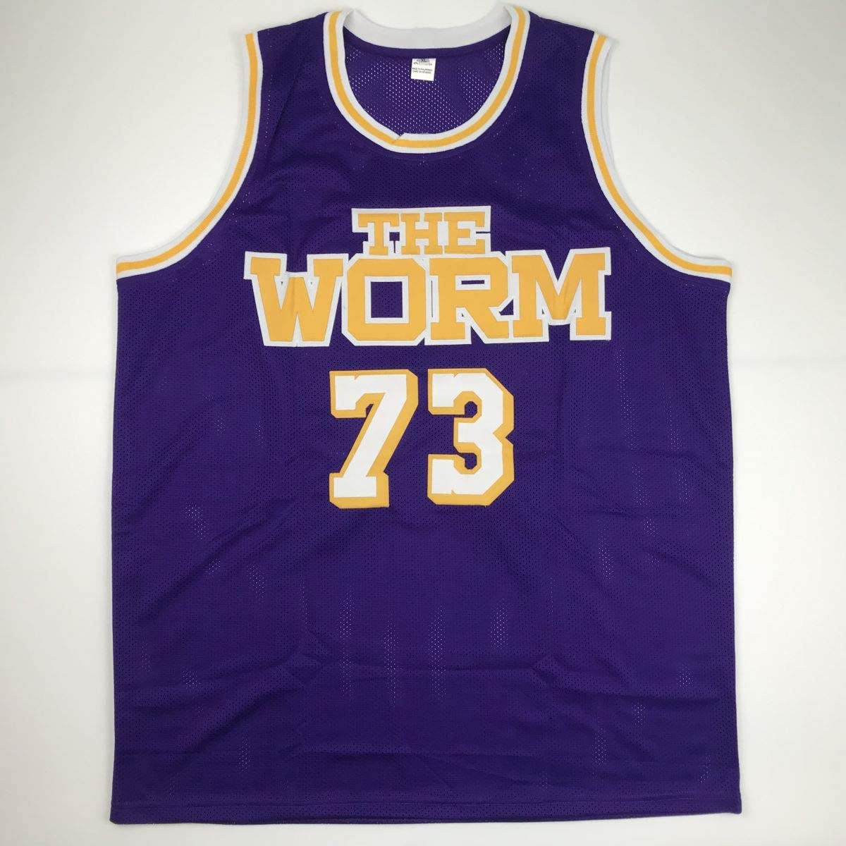 Autographed/Signed Dennis Rodman Los Angeles LA Purple Basketball Jersey JSA COA