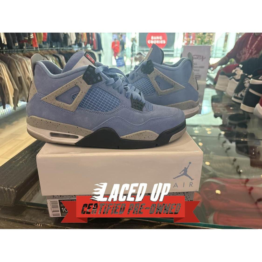 PRE OWNED Jordan 4 Retro University Blue