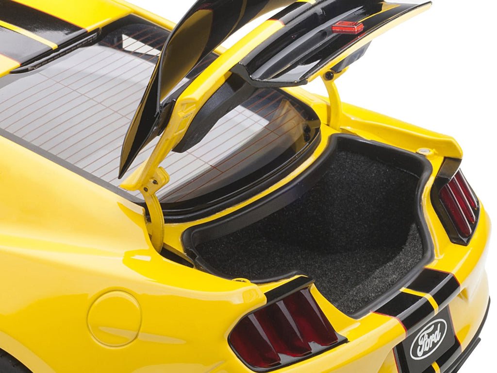 Ford Mustang Shelby GT-350R Triple Yellow with Black Stripes 1/18 Model Car by Autoart
